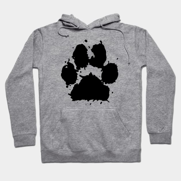 Paw Print Hoodie by BoneheadGraphix